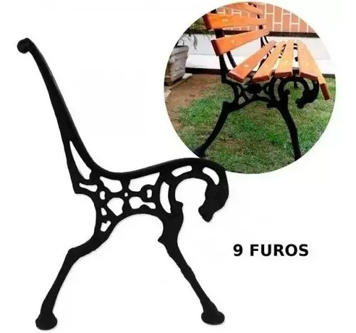 PE DE BANCO CAVALO C/ 8 FUROS